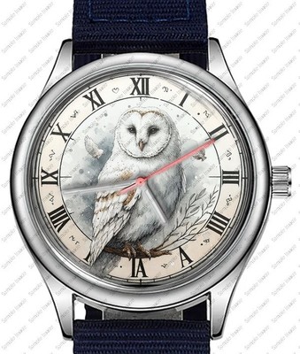 WHITE OWL Beautiful Night Predator Bird Art #1 Trendy Unisex 38mm Dial Wrist ...