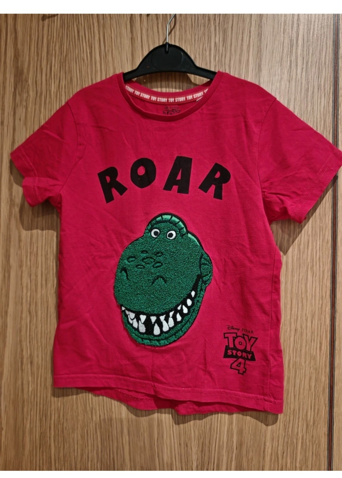 Toy Story 4 T-shirt REX, & vehicle PJ set, 5-6 Years. Used.