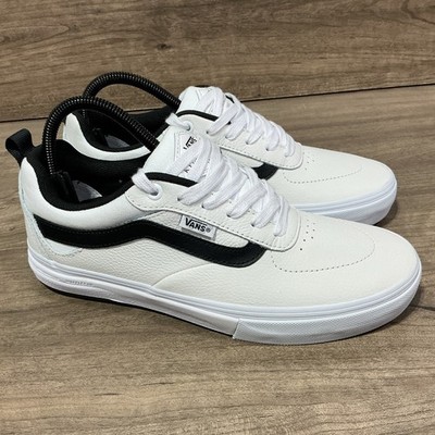 NEW Vans Mens Kyle Walker Pro Old Skool White Leather Sneakers Shoes Size 7 M