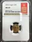 U.S. Mint 2026 American Gold Eagle $5 1/10 oz NGC MS69 Cert 8845675-266