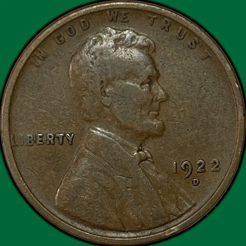 1922-D Lincoln Wheat Cent Fine F Coin #34857