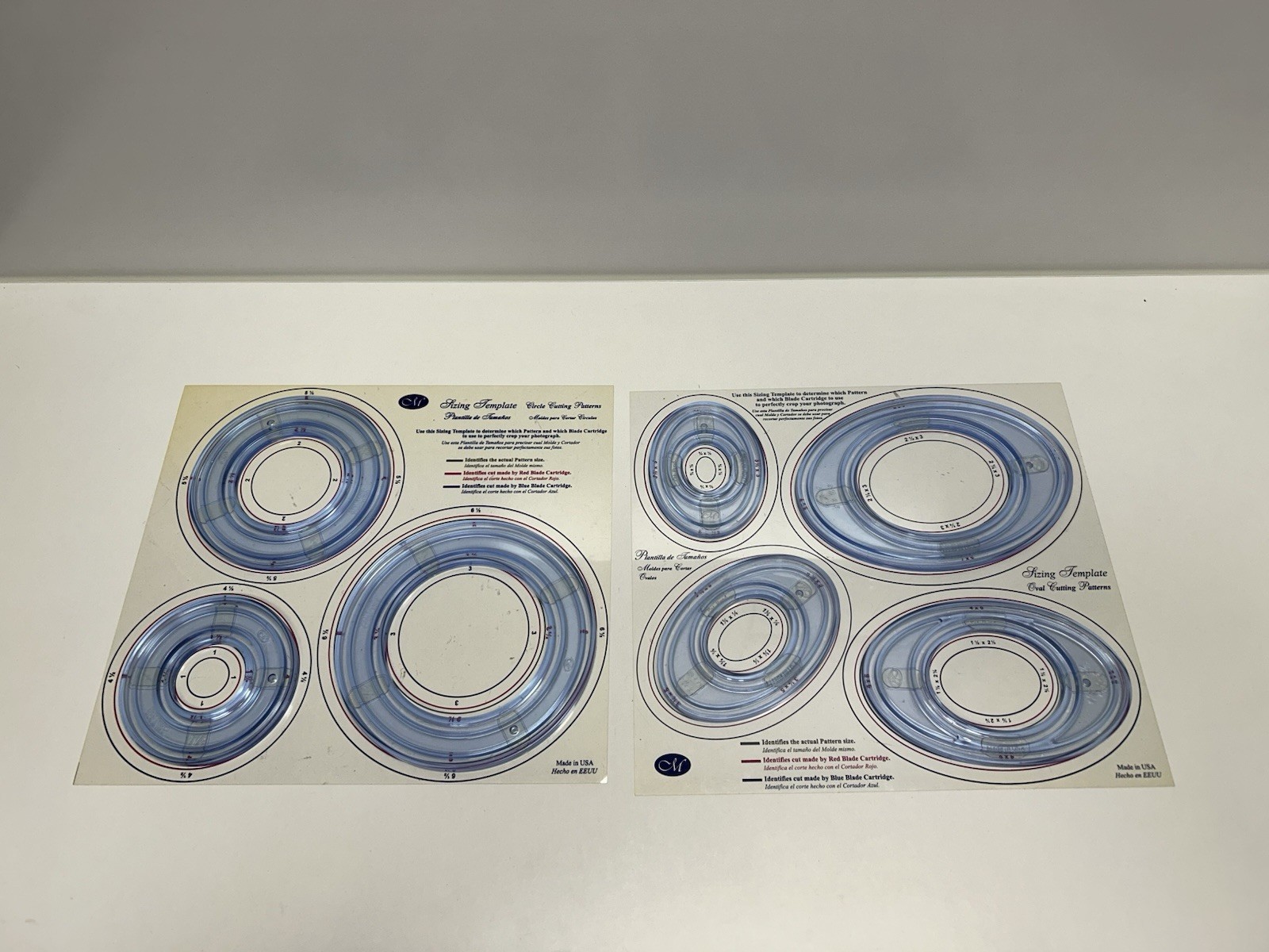 Creative Memories Custom Cutting System Templates Shapes Mat Lot Circles Ovals