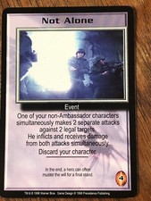 NOT ALONE DELUXE EDITION BABYLON 5 CCG RARE CARD NEAR MINT NEVER PLAYED WITH