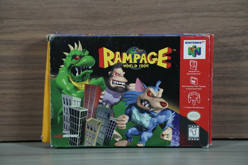 Rampage World Tour (Nintendo 64, 1997) N64 Authentic Complete Tested ...
