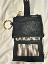 JEN & CO Mini Snap Wallet Card Holder Coin Purse Vegan Leather Wallet WL1904