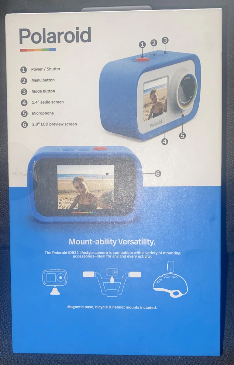 Polaroid Dual Screen WiFi Action Camera 4K,18MP,, 49 OFF