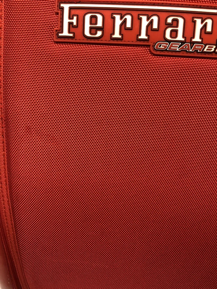 Ferrari Gearbox Trolley Travel Rolling Suitcase Red Yellow 23”x12” Rare - Image 3 of 4