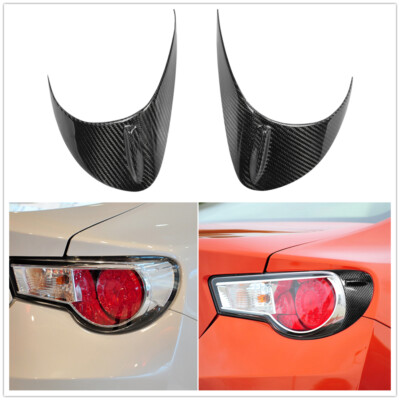 Rear Carbon Fiber Rear Lights Eyebrows Cover Set for Scion FRS Subaru BRZ GT86