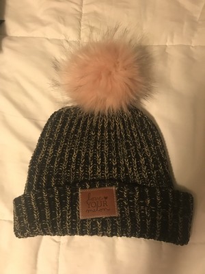 pink love your melon beanie