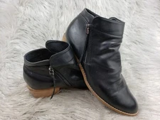 Womens Black Casual Ankle Booties Boots Size 9