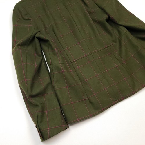 Chaqueta Blazer Musto Tweed 14 16 Mujer Abrigo Deportivo Hacking Verde Cuadros Ventana - Imagen 16 de 23