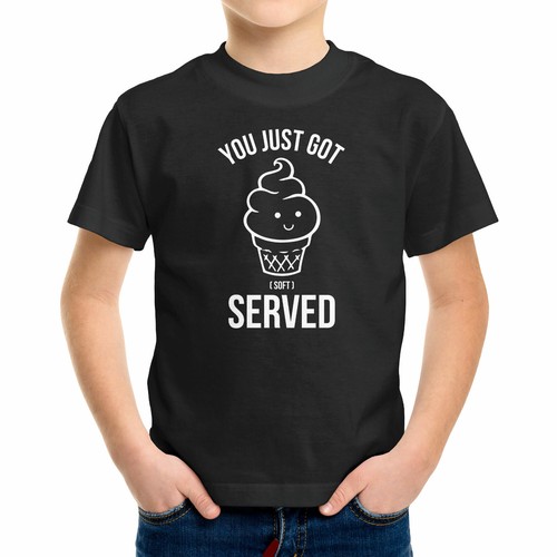 You Just Got Soft Served Ice Cream Cone Shirt Boy Kids Toddler Tee Youth T-Shirt - Picture 17 of 24