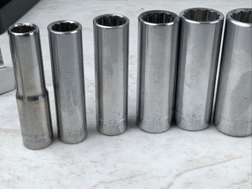 Craftsman 11pc 3/8 Drive Deep Socket Lot, 3/8-7/8 + Spark Plug Sockets, EE USA - Picture 5 of 9