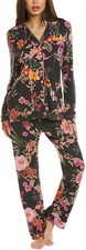 Johnny Was Pocca PJ Set Sleepwear Lounge Top Black Pajama Floral Pant XXL NEW