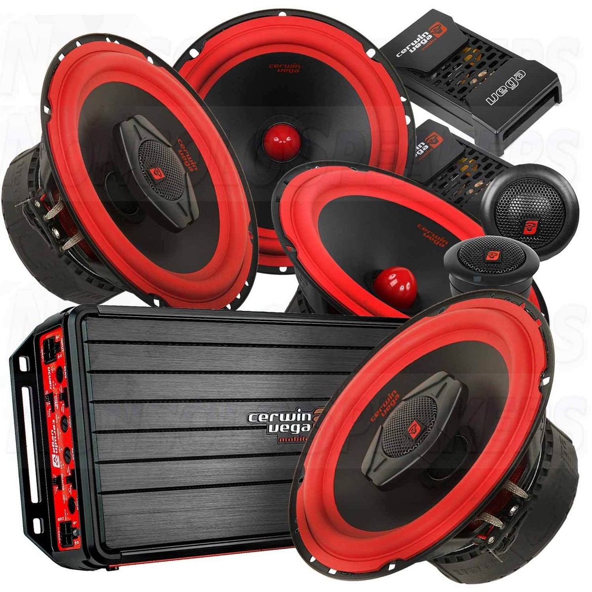 Cerwin Vega 12 Inch Subwoofer Amp Combo Dual Cerwin Vega V124DV2 12