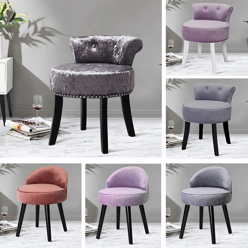 Swivel vanity stool hotsell with back