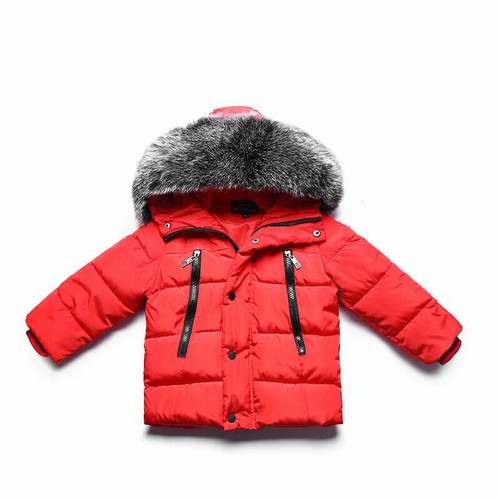 Baby Boys Winter Warm Coat Fur Collar Hooded Thicken Jacket Outerwear Clothes - Picture 14 of 14