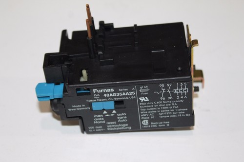 SIEMENS/FURNAS US-15 OVERLOAD RELAY 48AG35AA25, TRI-ELEMENT - Picture 3 of 7