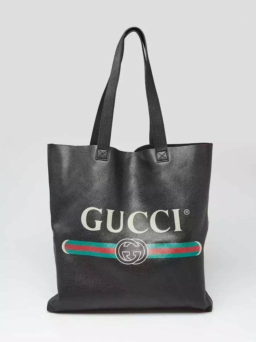 Gucci black pebbled leather bag sales