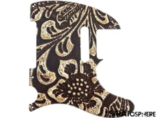 *NEW Telecaster PICKGUARD for Fender USA Vintage Tele 5Hole Tooled Leather Print
