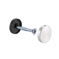 Mirror Screws 16mm Steel Screw Cap Cover Decorative Mirror Nails Washer Plastic
