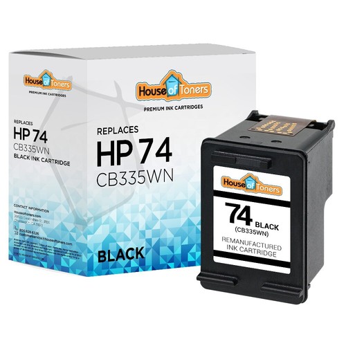 1 Black Ink Cartridge HP 74 - Compatible With HP Photosmart C4250 C4270 C4272 C4280 Printers