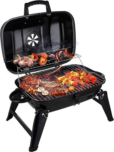 Grill Trade Portable Charcoal - Mini BBQ - Small Table Top silver