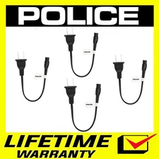 POLICE Stun Gun Charger Charging Cord Universal fits All Models & Brands 4 PACK