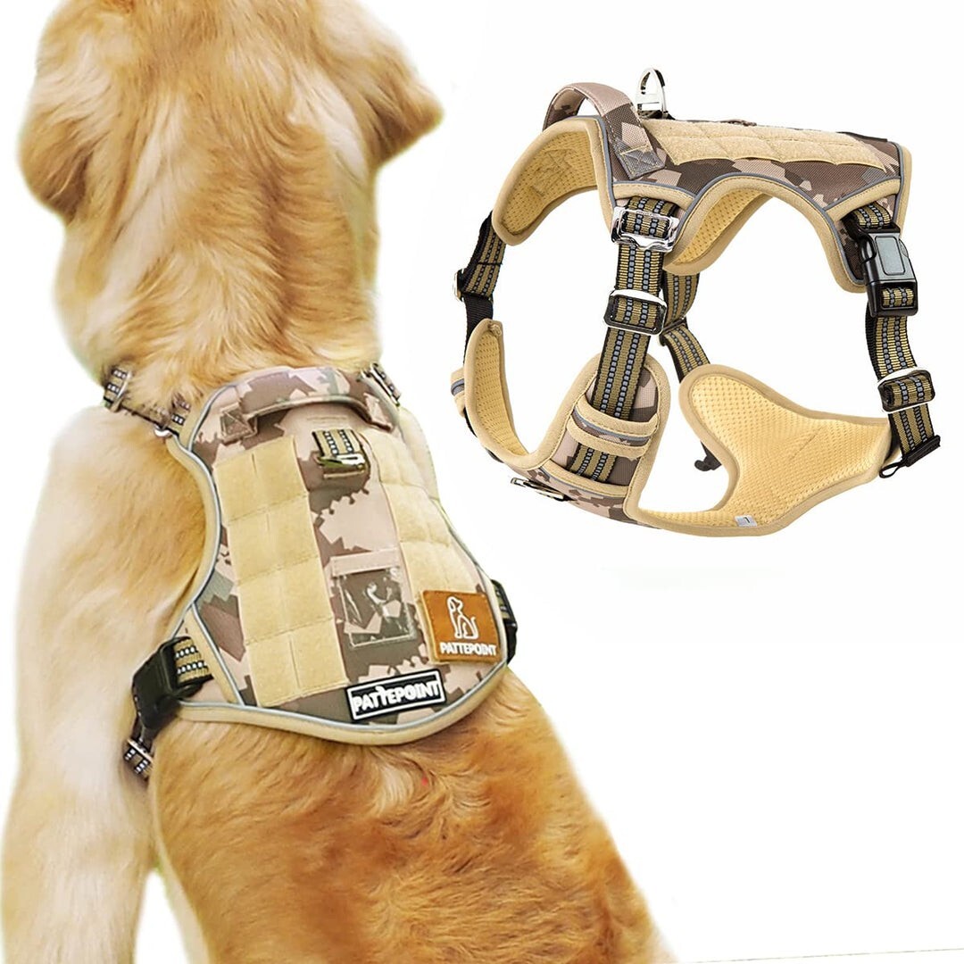Pattepoint Dog Tactical Harness, Anti Pull Working Dog Vest with Handle