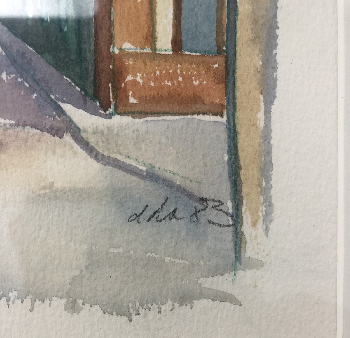 Original Watercolor Painting Signed DDA 83 Montmartre Paris