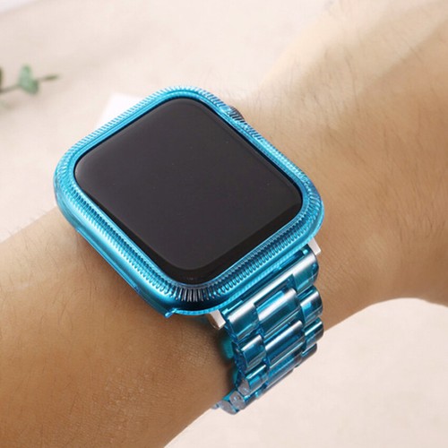 Silicone Band Protector Replacement Strap+Case TPU Men Bumper - Picture 2 of 10