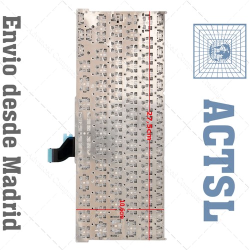 Teclado para portátil Apple MACBOOK PRO A1502 ME866LL/A ME864LL/A MGX92LL/A - Imagen 6 de 8