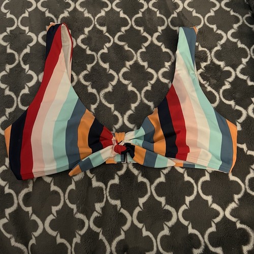 Women’s Hollister 2 piece Striped & Solid bikini top medium bottoms small - Picture 6 of 11