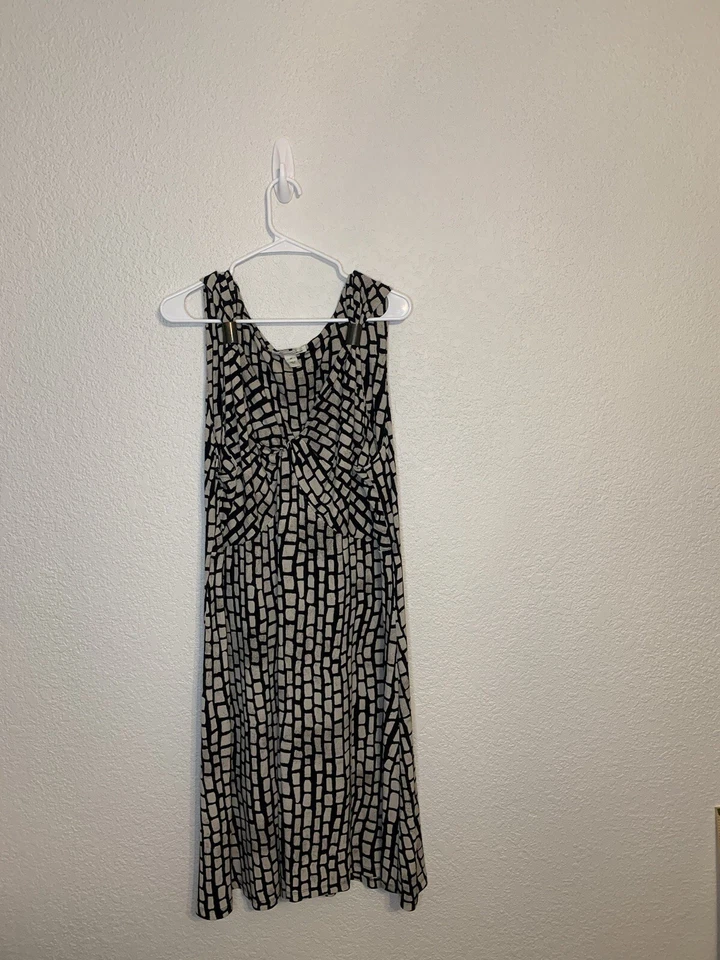 Kenneth Cole Mujer Talla 3X Sin Mangas Negro y Tostado Estampado Geométrico Carrera Foto 2 de 4