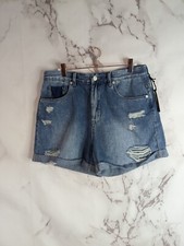 Blank NYC Shorts Womens 29 High Rise Denim Light Wash Distressed Mom New