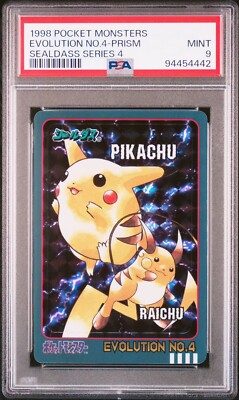 Pokemon Sealdass Japanese PSA 9 Pikachu Evolution No.4 Prism