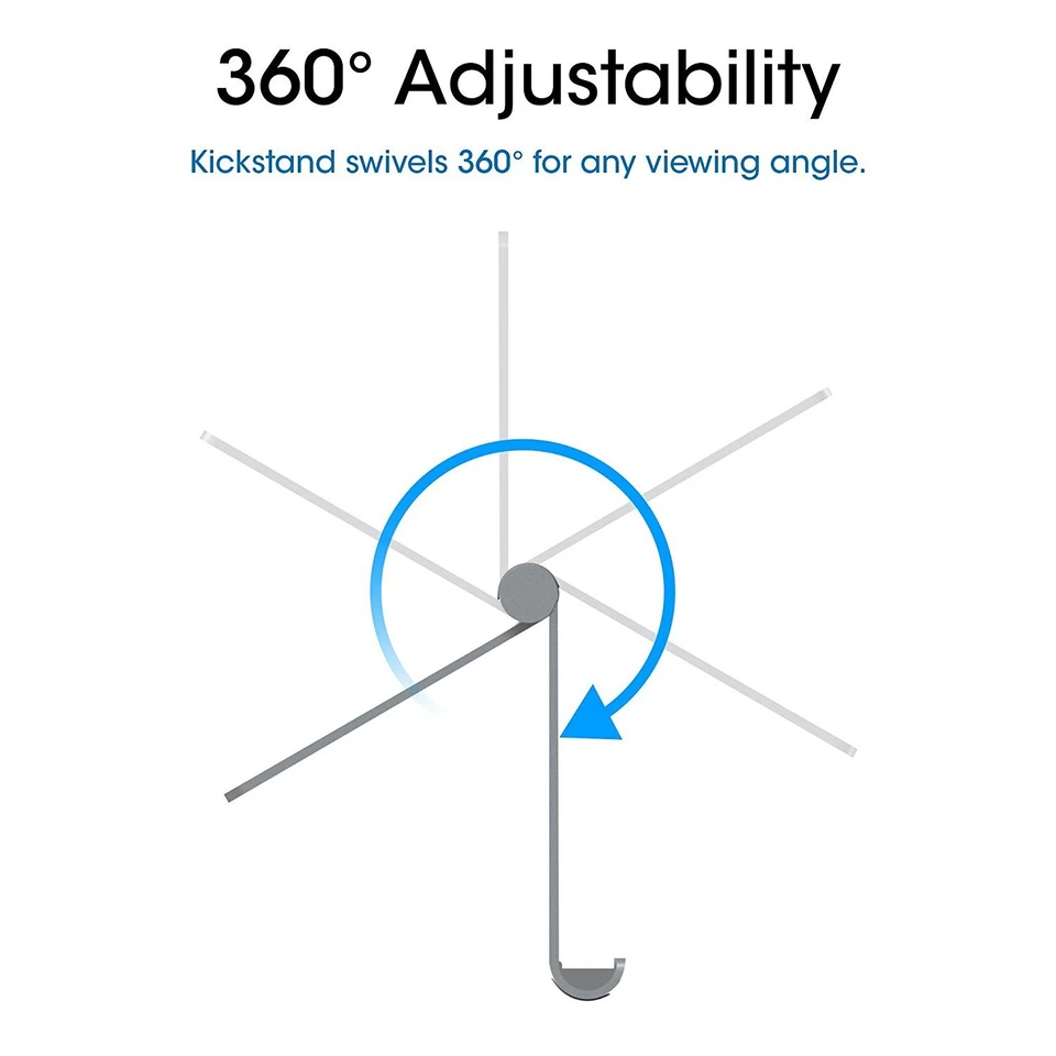 TechMatte Multi-Angle Aluminum Desktop Tablet / Phone Stand Holder (Silver) - Image 4 of 4