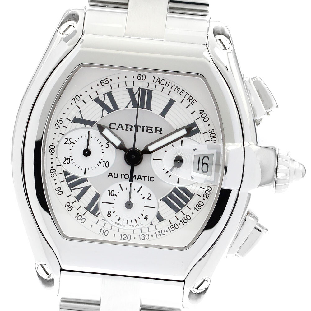 Cartier Roadster W62006X6 Luxury Mens Watch with Silver Dial-image