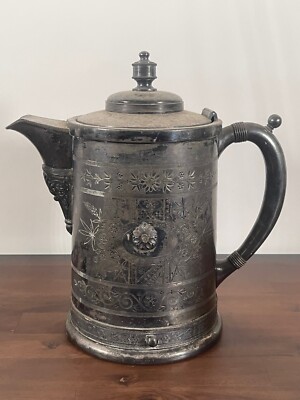 Antique Simpson Hall Miller & Co Quadruple Silver Plate Tipping