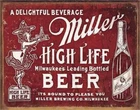Miller 12.5x16 Licensed Metal Beer Sign Desperate Enterprises