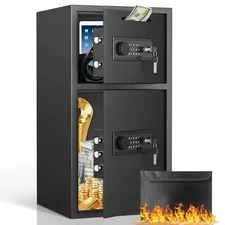 6.0 Cub Extra Large Safe Box,Home Safe with Fireproof Waterproof Bag & Drop Slot