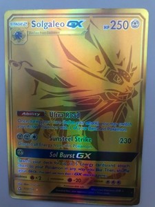 Solgaleo Gx 173 156 Gold Secret Rare Full Art Card Pokemon Ultra Prism Packfresh Ebay