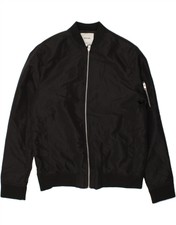 Jack & Jones Womens Bomber Jacket Uk 16 Large Black Polyester Ad09