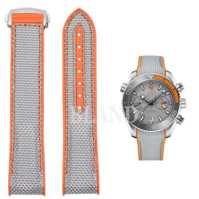 Für OMEGA Uhr Kautschuk Armband Band 20mm 22mm Schließe SeaMaster Planet Ocean