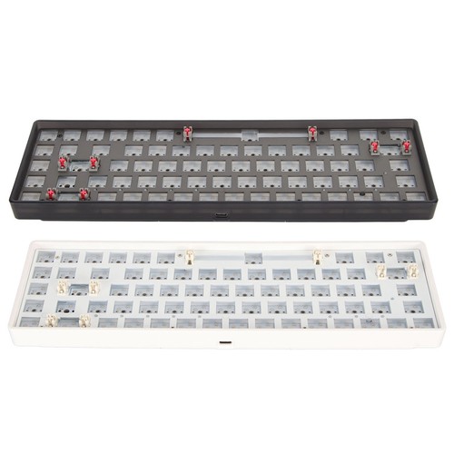 Mechanical Keyboard Kit 68 Keys 2.4G BT Wired Mode Gaming Keyboard Replacement - Picture 2 of 18