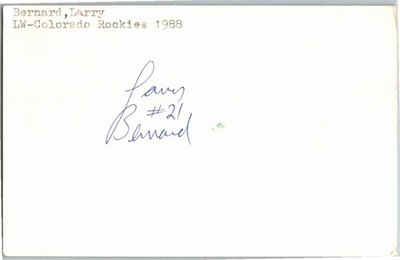 1980's -Larry Bernard- Signed/Autograph/Auto Postcard New York Rangers NHL