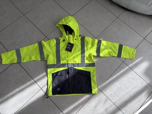 Helly Hansen Jacket Mens Small Yellow AltaShell 71071 Hi-Vis Workwear Reflective - product listing photo