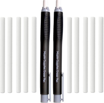 2 Eraser Pen with 10 Jumbo Eraser Pen Refills Set, Easy to Use for Mechanical