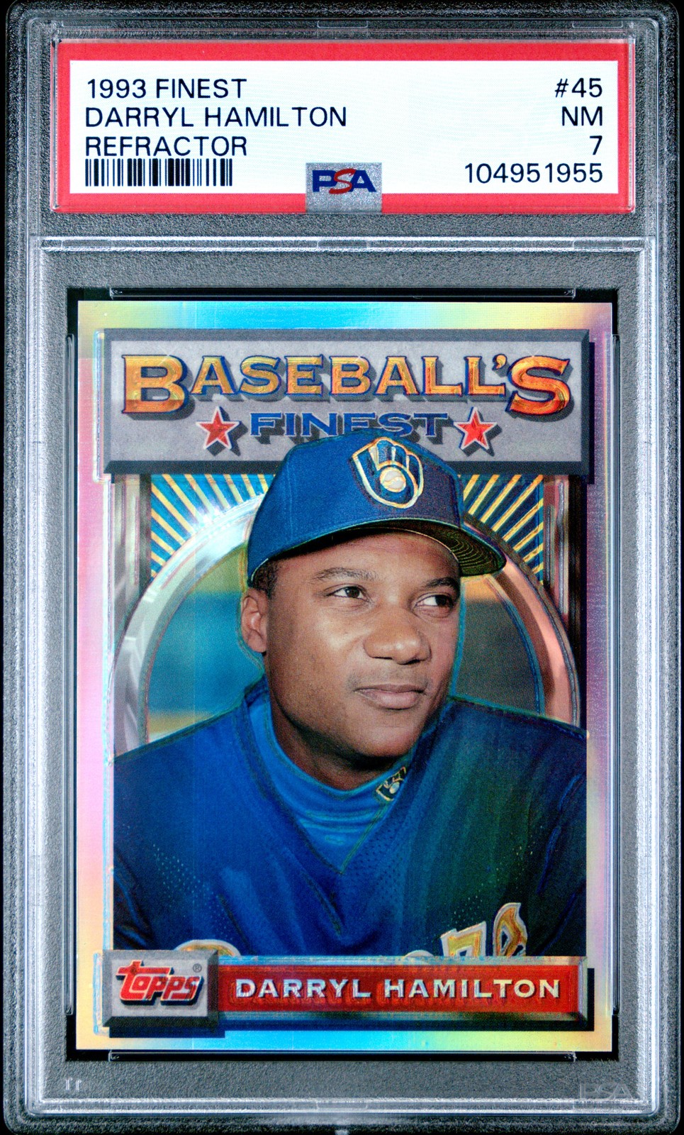 1993 Finest #45 Darryl Hamilton Refractor PSA 7