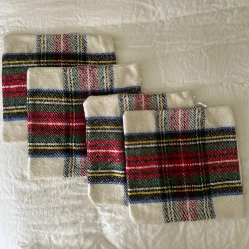 POTTERY BARN PLAID fluffy Pillow Covers 19.5 X 20” - Picture 2 of 3